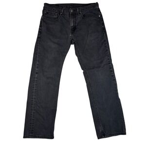 Levi's 559 Denim Jeans Men 32x30 (29" actual) Black Relaxed Straight Fit Stretch